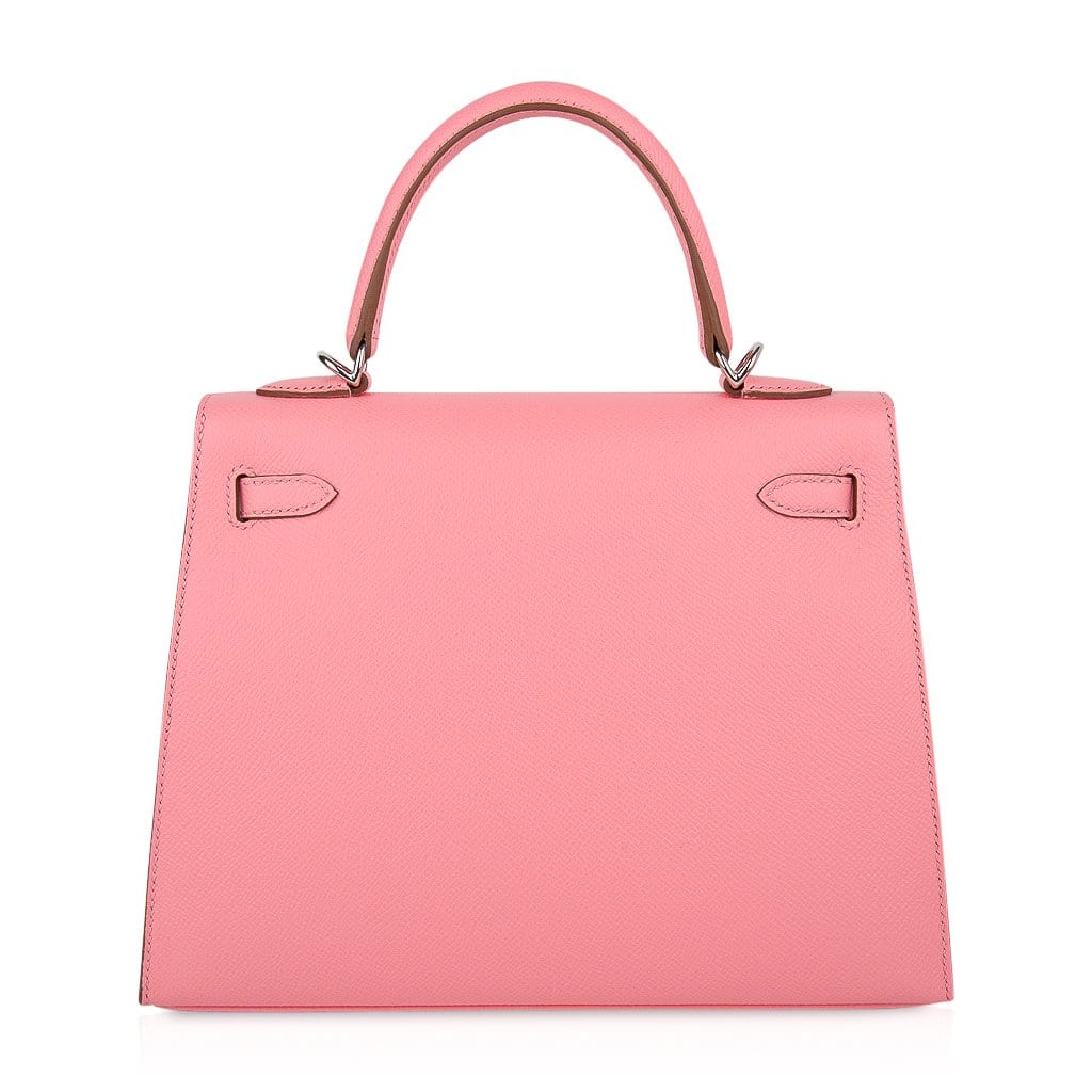 Kelly 25 Sellier Bag Pink Rose Confetti Palladium Hardware Epsom Leather