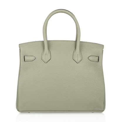 Birkin 30 Bag Sage (Sauge) Clemence Leather Gold Hardware