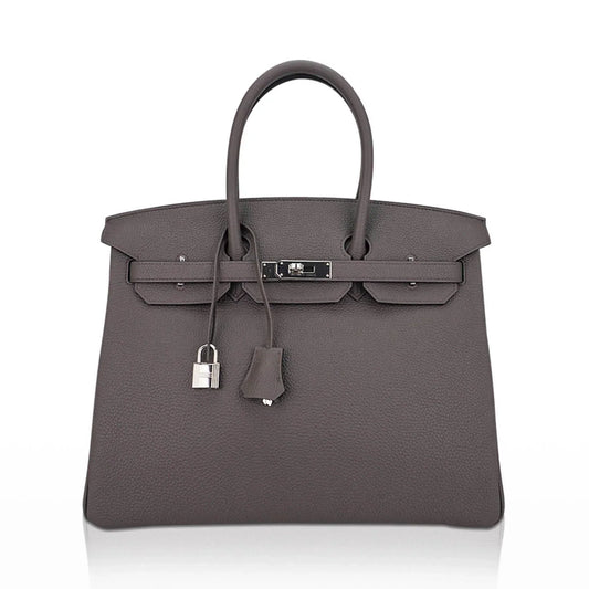 Birkin 35 Bag Etain Togo Leather with Palladium Hardware