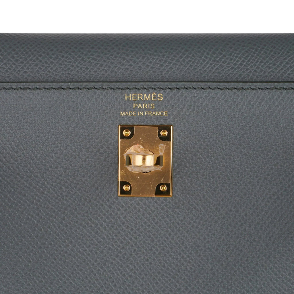 Kelly Sellier 25 Bag Vert Amande Gold Hardware Epsom Leather