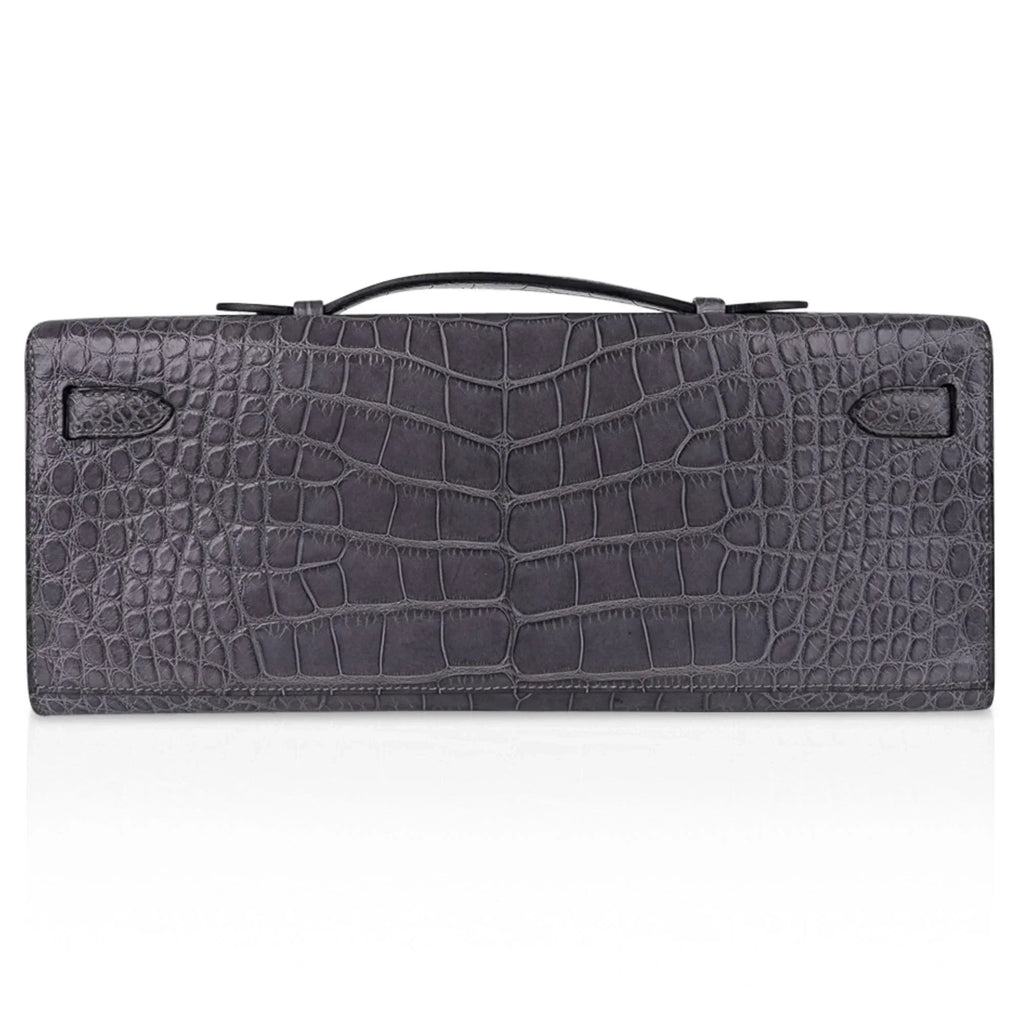 Kelly Cut Bag Gris Paris Grey Matte Alligator Palladium VERY rare