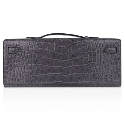Kelly Cut Bag Gris Paris Grey Matte Alligator Palladium VERY rare