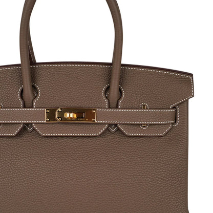 Birkin 30 Bag Etoupe (Taupe) Gold Hardware Togo Leather