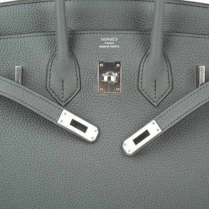Birkin 25 Bag Vert Amande Togo Palladium Hardware