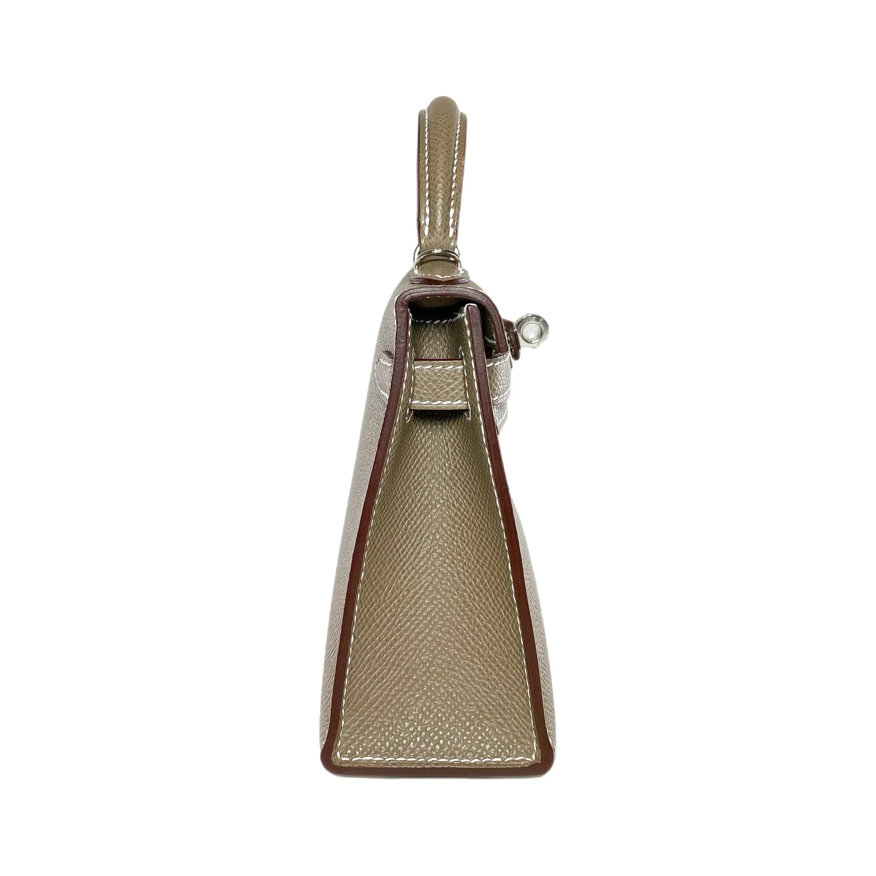 Kelly Sellier Craie and Trench Epsom Brushed Palladium Hardware