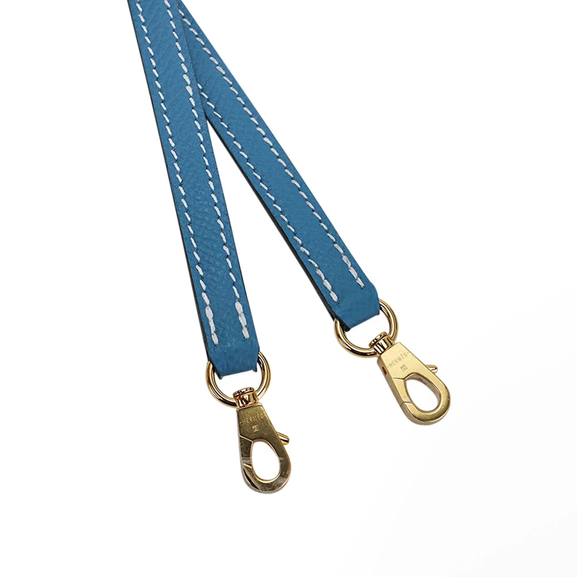 Mini Kelly 20 Bag Sellier New Blue Jean Epsom Leather with Gold Hardware