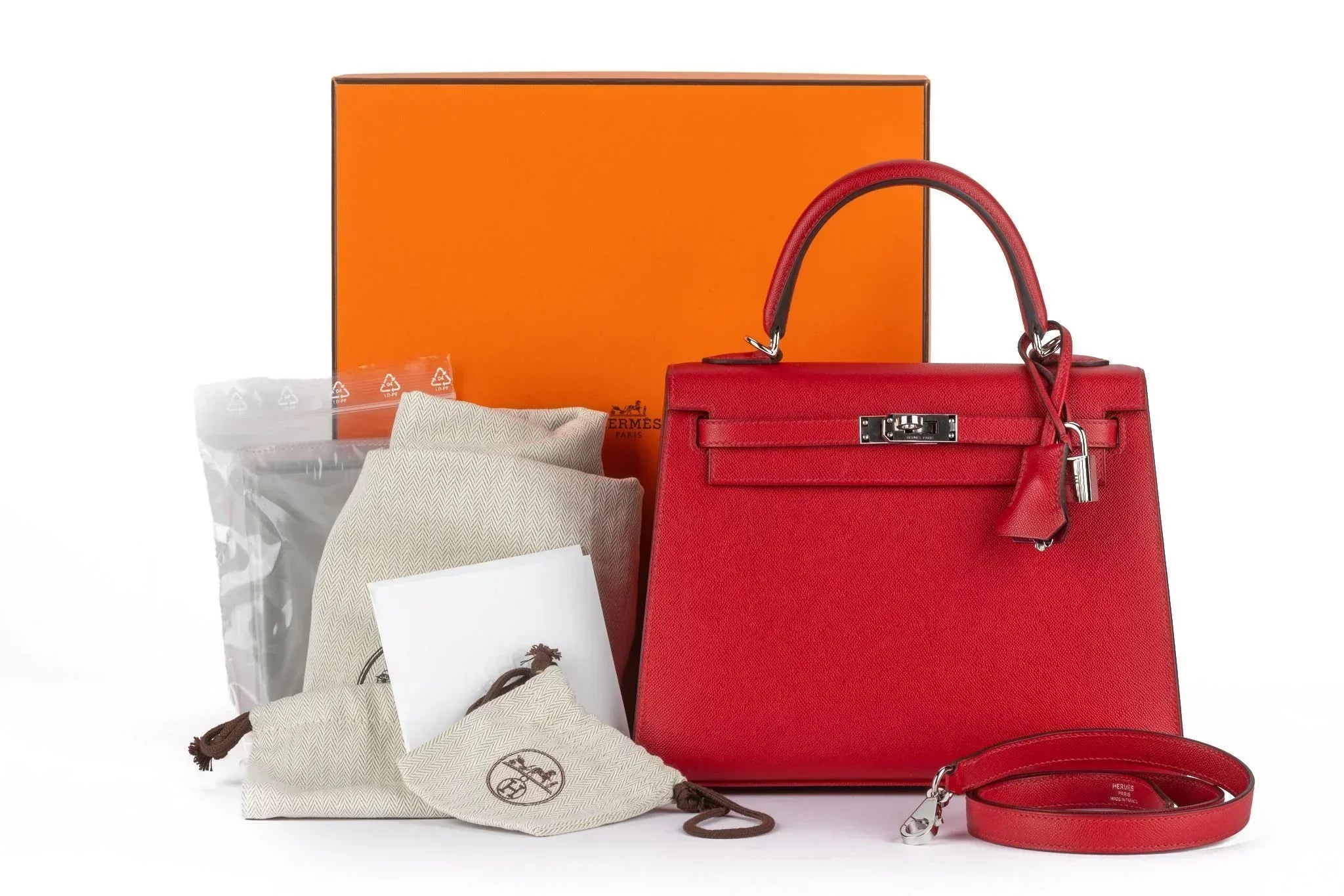 Kelly Sellier Verso Rouge Piment Palladium Hardware