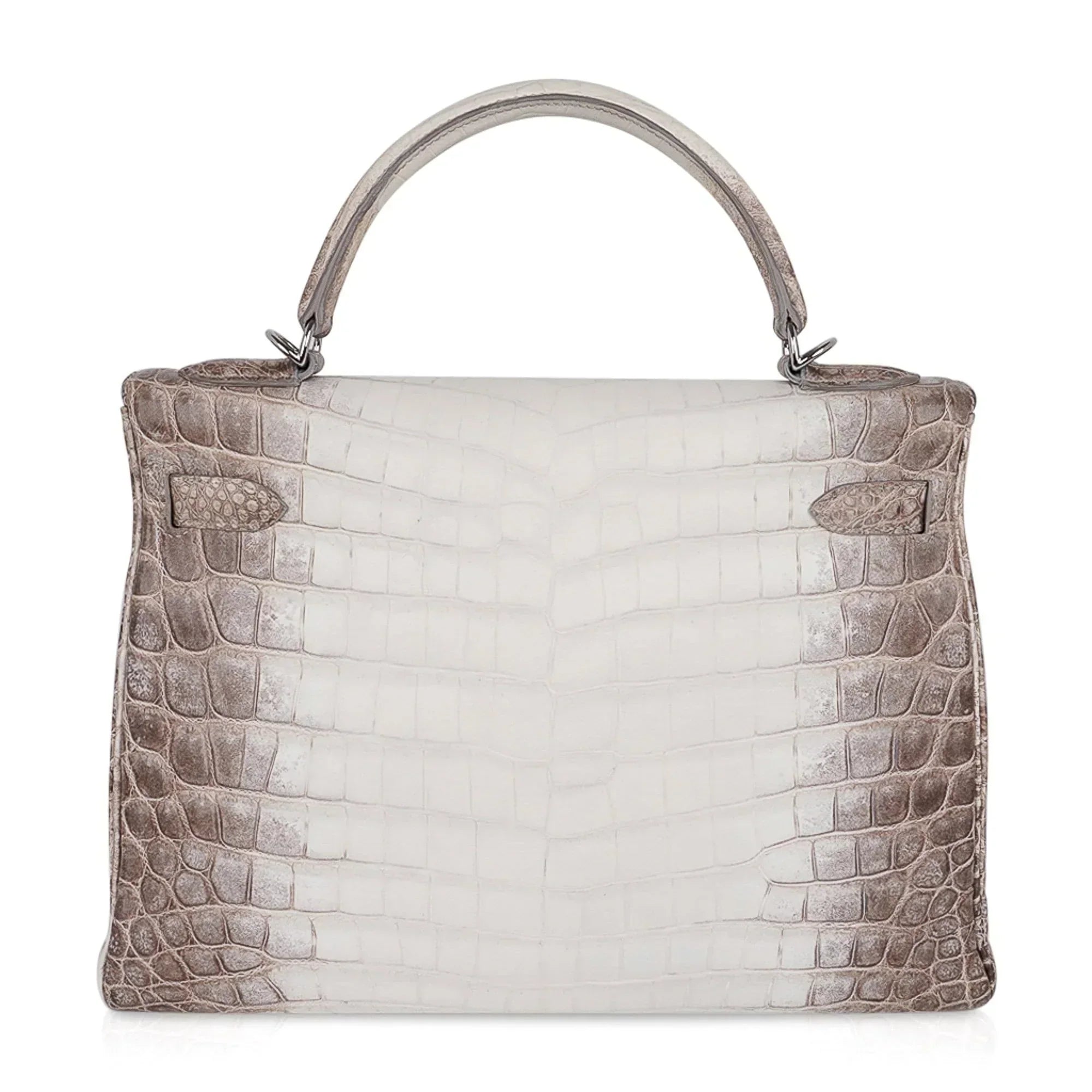 Limited Edition Kelly 32 Bag in Himalaya Crocodile with Palladium Hardware