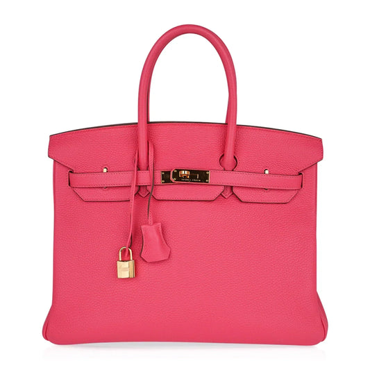 Birkin 35 Bag Rose Lipstick Pink Togo Gold Hardware