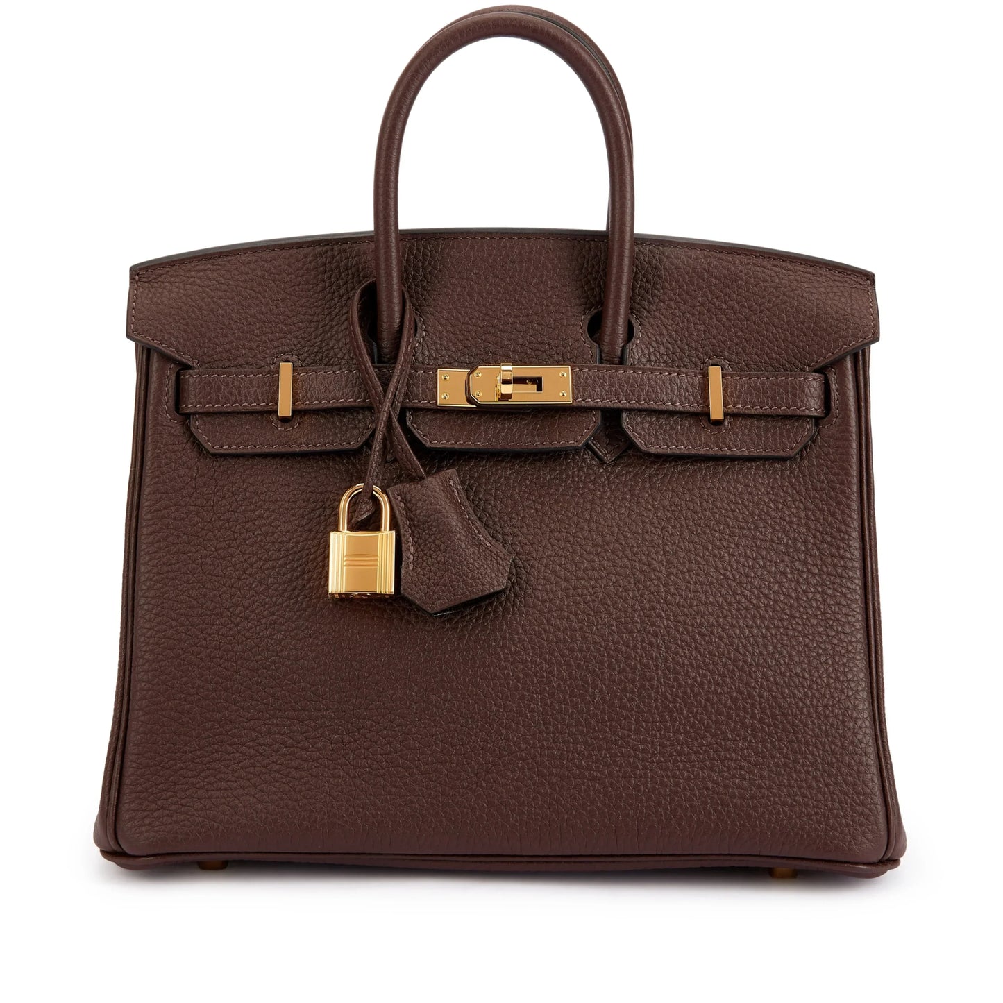 Birkin 25 Gold Hardware Chocolat Togo Quilted Epsom Leather Golden Lock