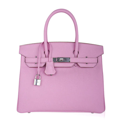 Birkin 30 Bag Mauve Sylvestre Epsom Leather with Palladium Hardware