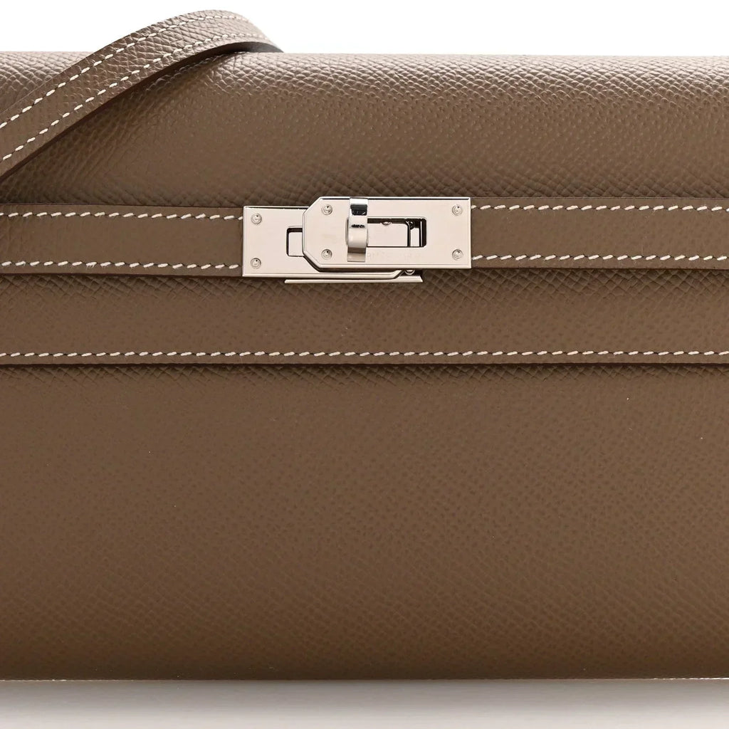 Kelly Wallet To Go Etoupe Epsom Palladium Hardware