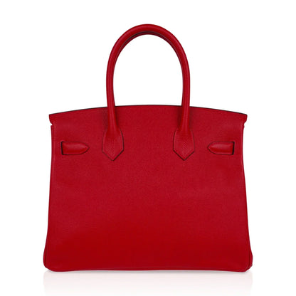 Birkin 30 Bag Rouge Casaque Epsom Leather with Palladium Hardware