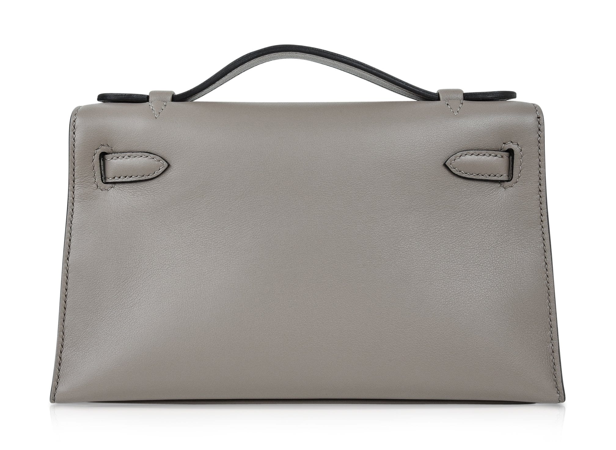 Kelly Pochette Gris Asphalte Swift Gold Hardware