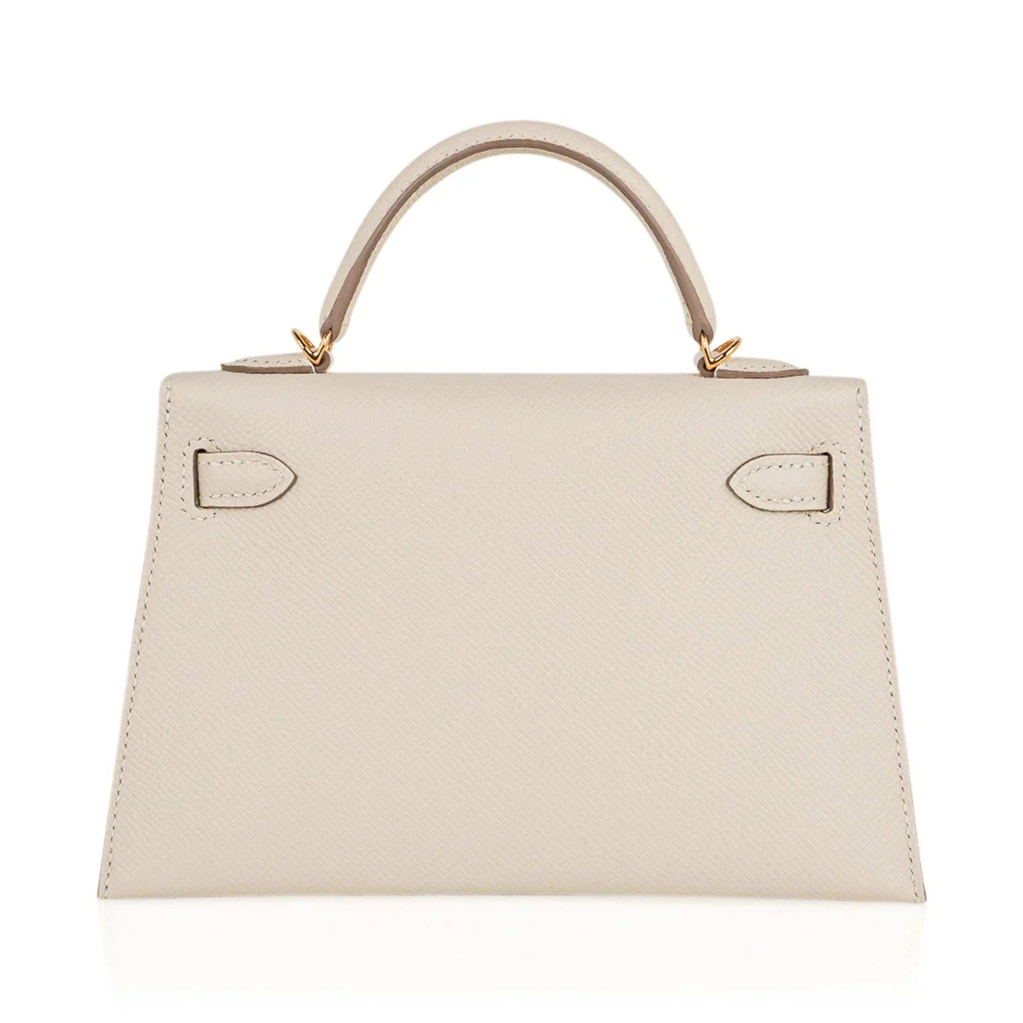 Kelly 20 Mini Sellier Bag Craie Epsom Leather Gold Hardware