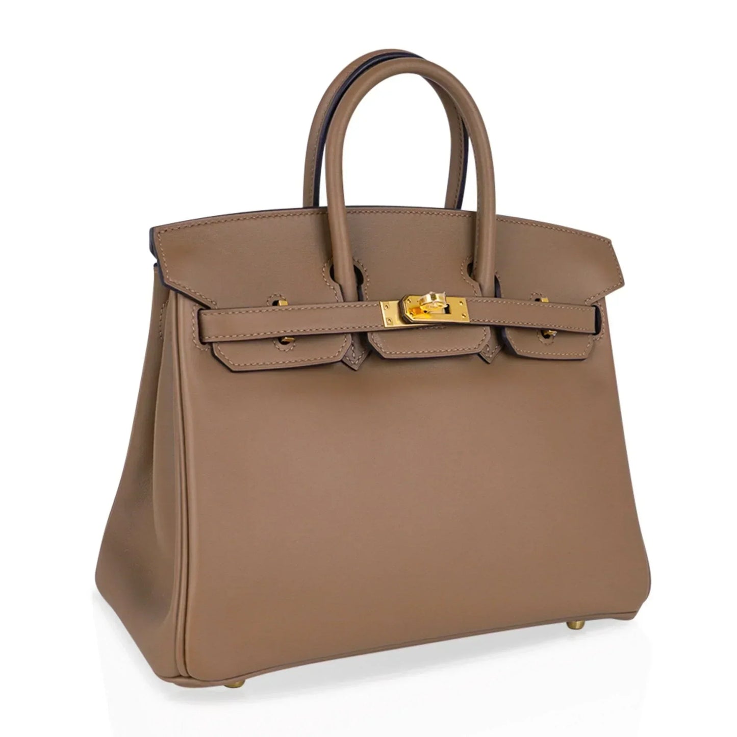 Birkin 25 Beige De Weimar Veau Jonathan Leather Gold Hardware