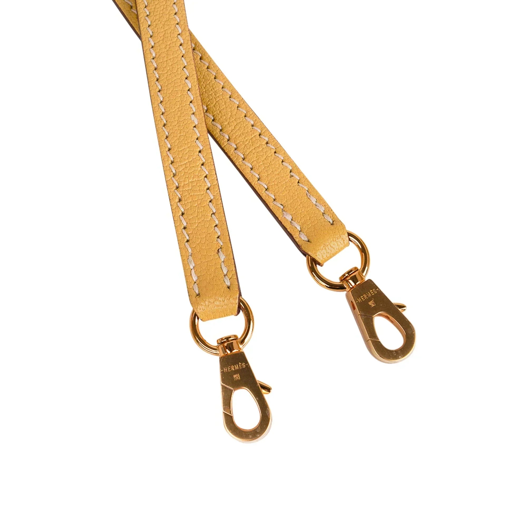 Mini Kelly 20 Sellier Jaune Foin Bag Chevre Gold