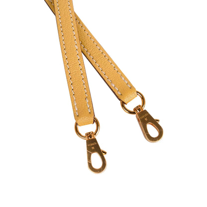 Mini Kelly 20 Sellier Jaune Foin Bag Chevre Gold