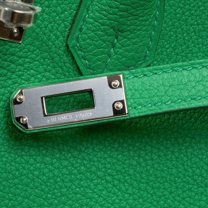 Verso Birkin 25 Bag Bamboo & Caramel Togo Leather with Palladium Hardware