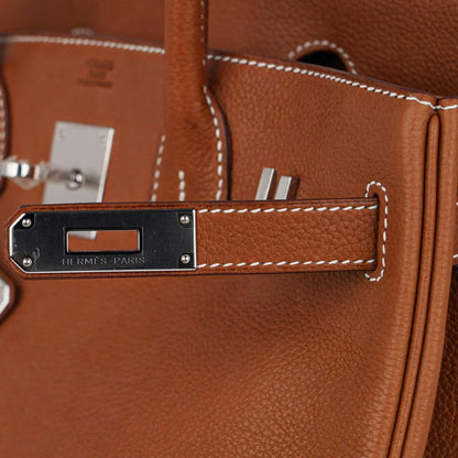 Birkin 30 Bag Barenia Faubourg Palladium Hardware