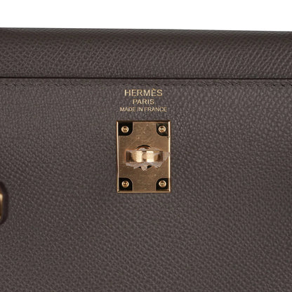 Kelly Sellier 25 Bag Etain Gold Hardware Epsom Leather New