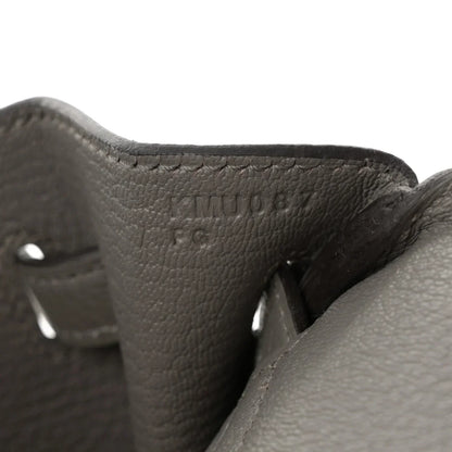 Birkin 25 Gris Meyer crafted from incredibly soft Togo calfskin leather