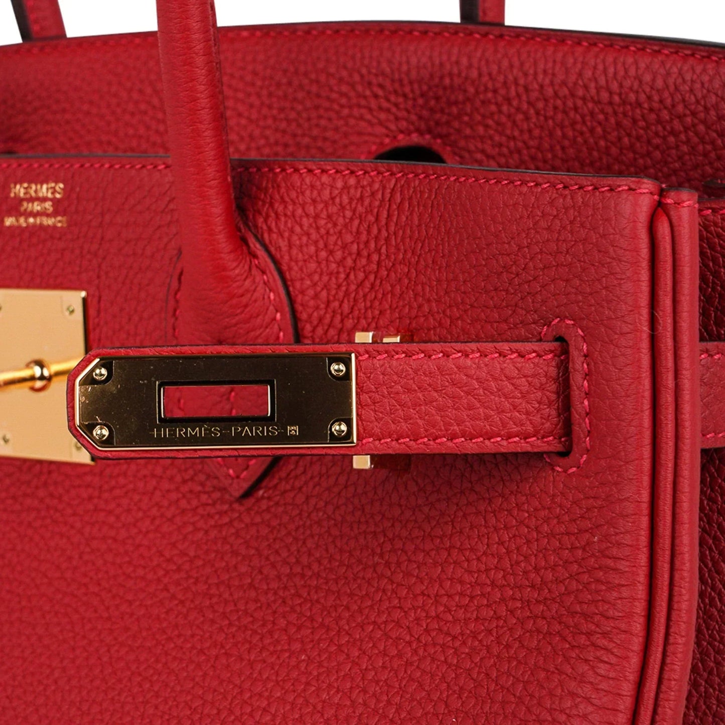 Birkin 30 Bag Lipstick Rouge Vif Togo Leather with Gold Hardware