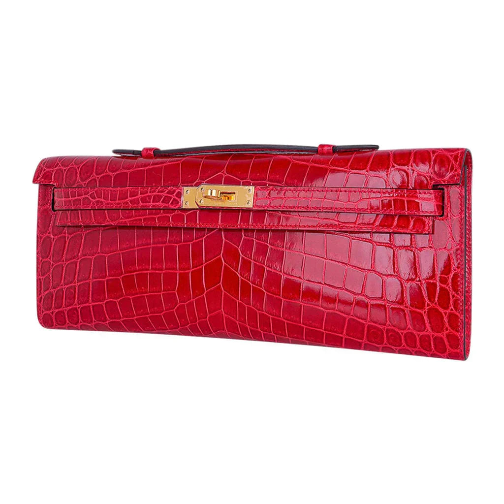 Kelly Cut Bag Braise Niloticus Crocodile with Gold Hardware
