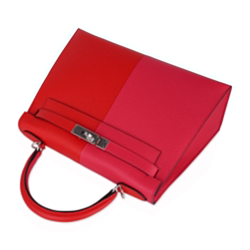 Kelly 28 Casaque Sellier Bag Rouge de Coeur/Rose Extreme Limited Edition