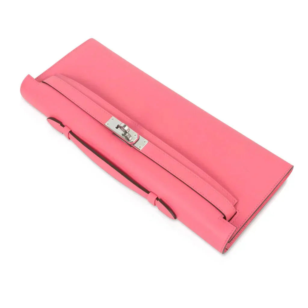 Kelly Cut Bag Pink Rose Azalee Swift with Palladium Hardware