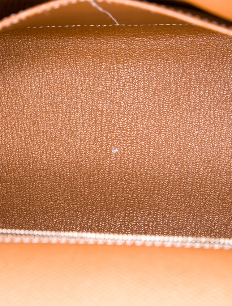 Kelly II Sellier Palm-Grained Epsom Leatheri Palladium Hardware