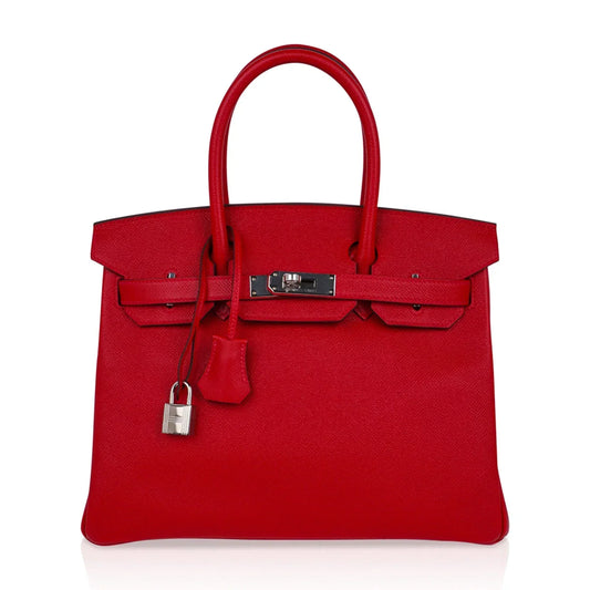 Birkin 30 Bag Rouge Casaque Epsom Leather with Palladium Hardware
