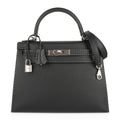 Kelly 28 Bag Black Un Point Sur Deux Veau Graine Monsieur Limited Edition