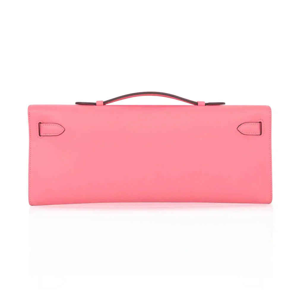 Kelly Cut Bag Pink Rose Azalee Swift with Palladium Hardware