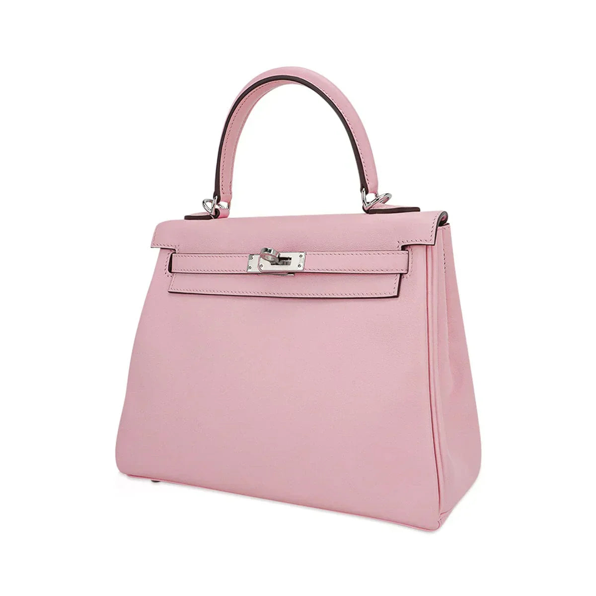 Kelly 25 Bag Rose Sakura Swift Leather with Palladium Hardware