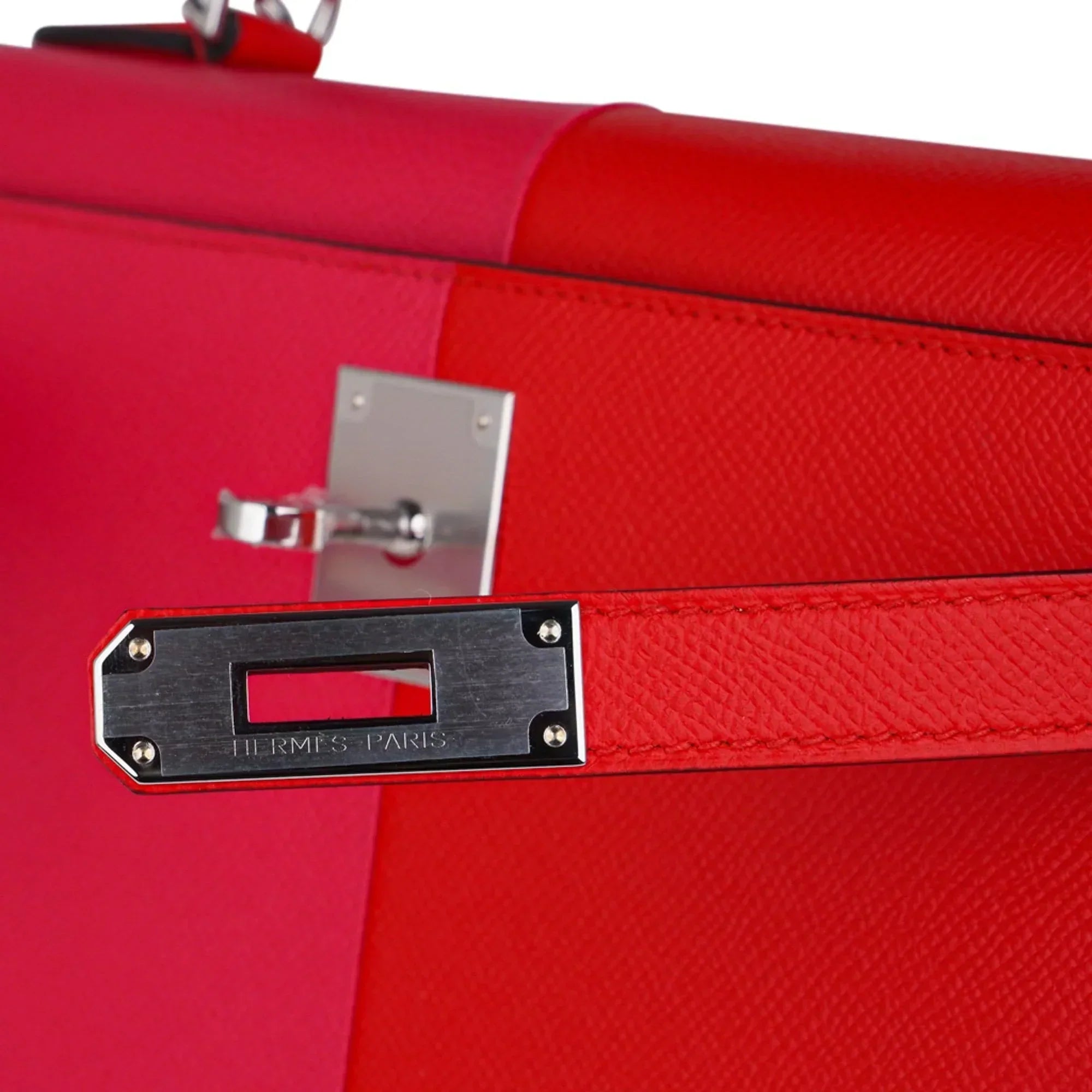 Kelly 28 Casaque Sellier Bag Rouge de Coeur/Rose Extreme Limited Edition