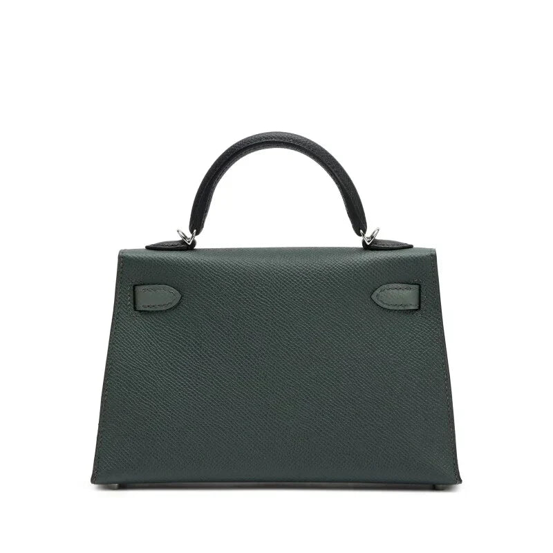 Kelly 20 II Vert Amande and Black Epsom Mini Palladium Hardware