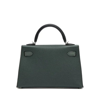 Kelly 20 II Vert Amande and Black Epsom Mini Palladium Hardware