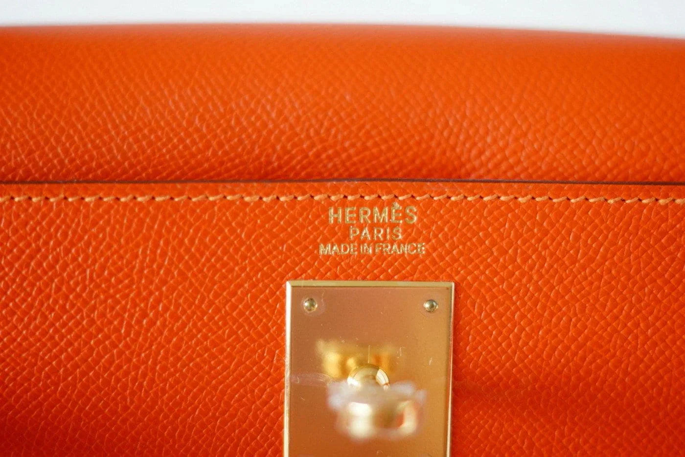 Kelly 32 Bag Sellier Feu Lush Orange Epsom Gold Hardware