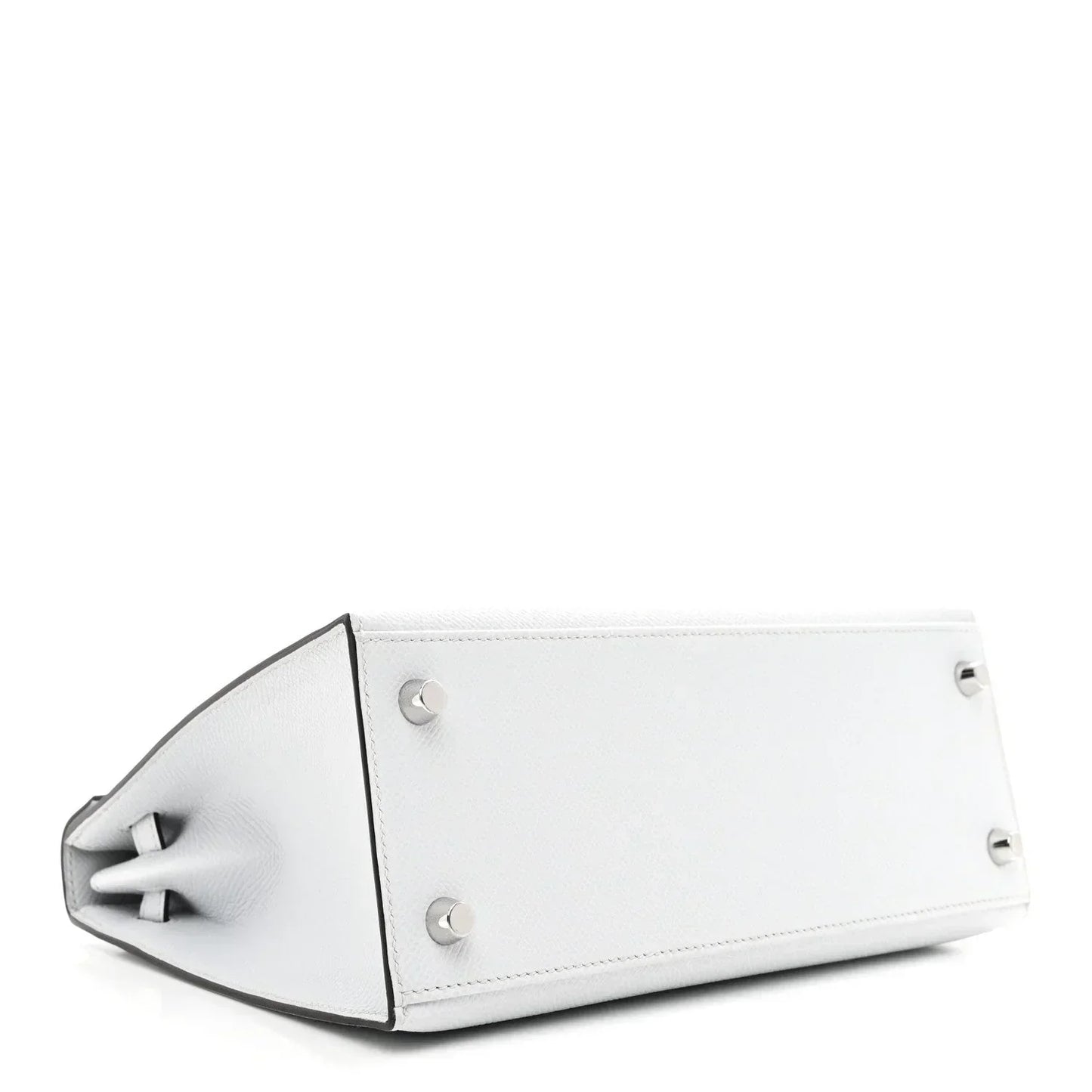 Kelly Sellier Gris Pantin Palm-Grained Leather Palladium Hardware