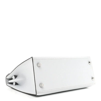 Kelly Sellier Gris Pantin Palm-Grained Leather Palladium Hardware