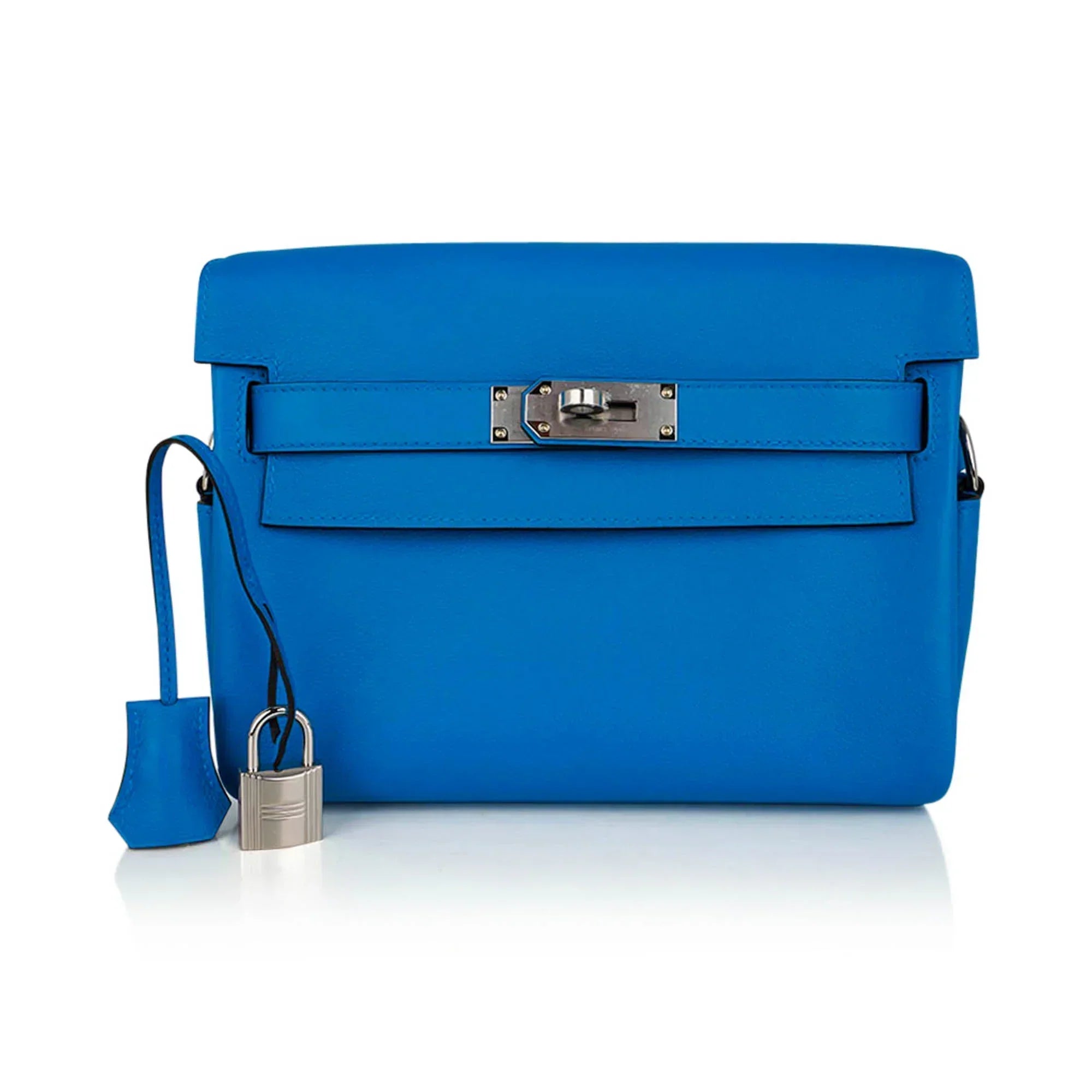 Kelly Messenger PM Blue Zanzibar Evercolor Leather with Palladium Hardware