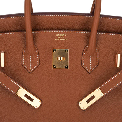 Birkin 35 Bag Gold Togo Leather with Gold Hardware