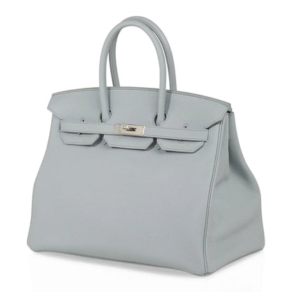 Birkin 35 Bag Blue Bleu Pale Togo Palladium Hardware
