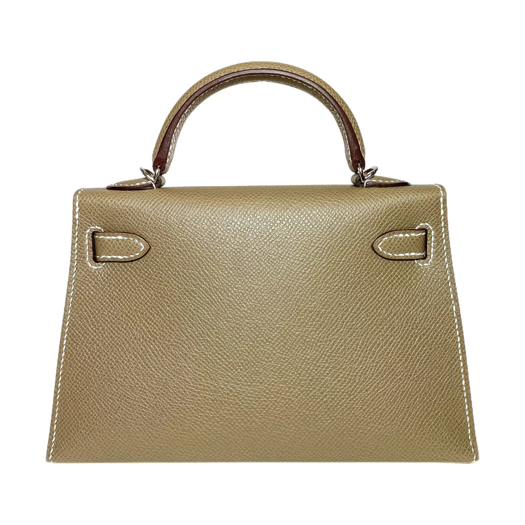Kelly Sellier Craie and Trench Epsom Brushed Palladium Hardware
