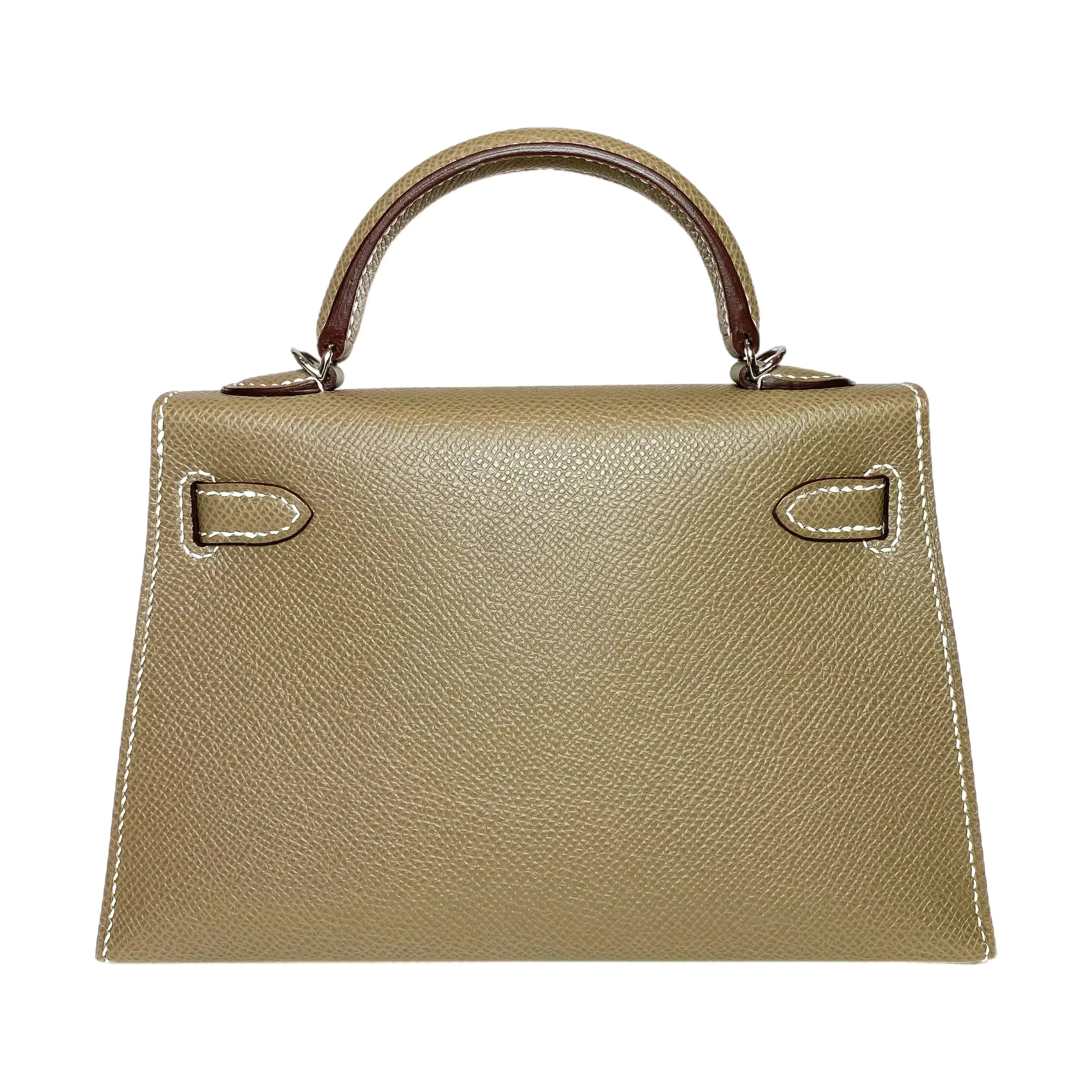 Kelly Sellier Craie and Trench Epsom Brushed Palladium Hardware