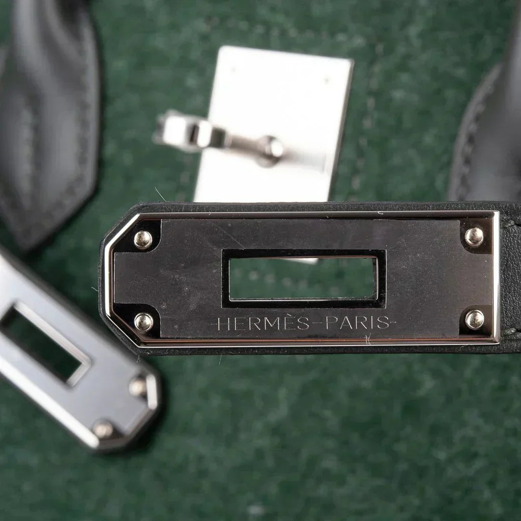 Birkin 35 Limited Edition Bi-Color Vert Anglais Feutre Vert Cypress Swift