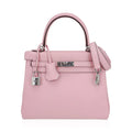 Kelly 25 Bag Rose Sakura Swift Leather with Palladium Hardware