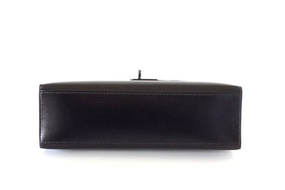 Kelly Pochette Clutch Bag Limited Edition So Black Box Leather Very Rare