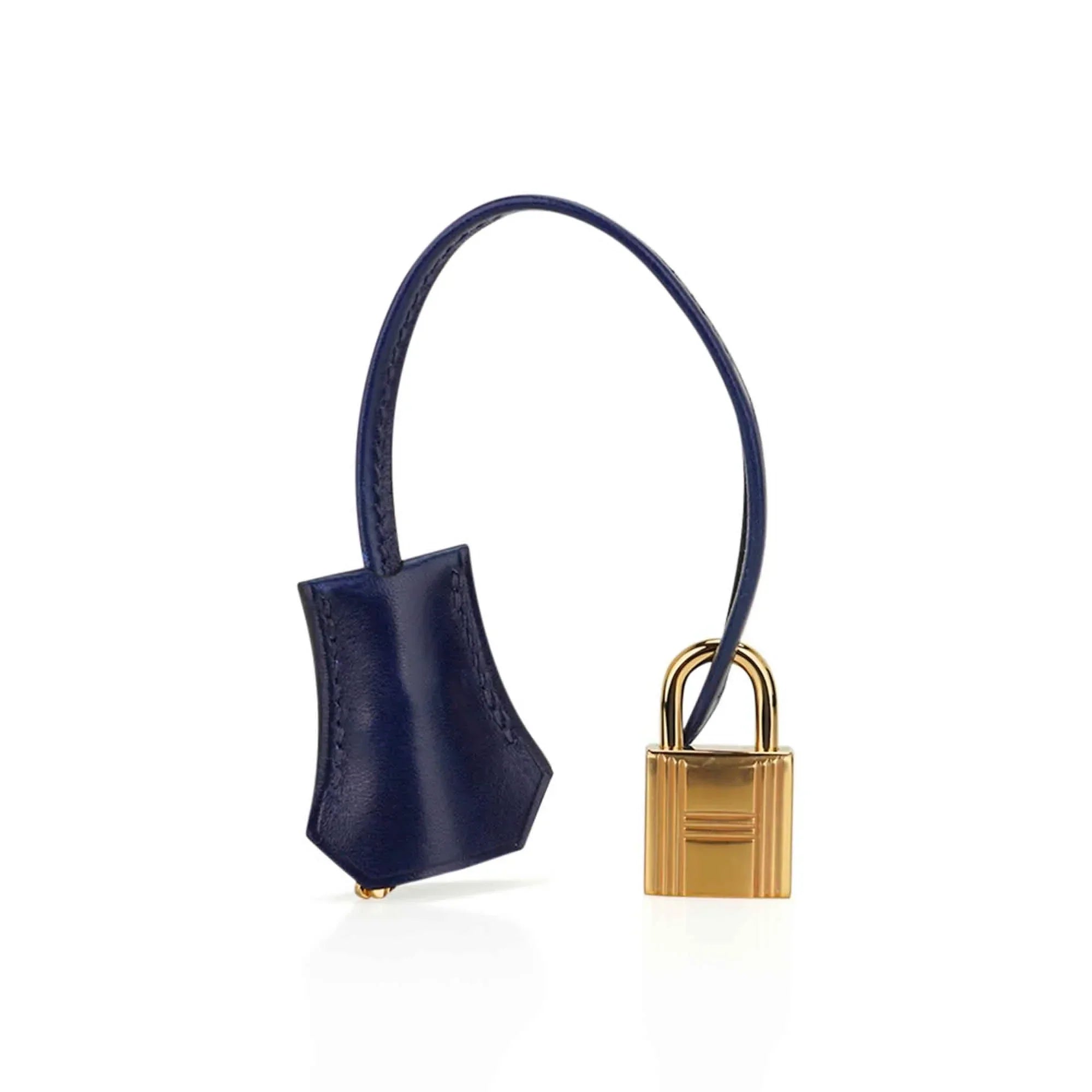 Kelly Sellier 25 Bag Blue Sapphire Box Leather with Gold Hardware